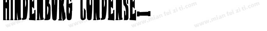 Hindenburg Condense字体转换